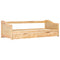 vidaXL Pull-out Sofa Bed Frame without Mattress Pinewood 90x200 cm
