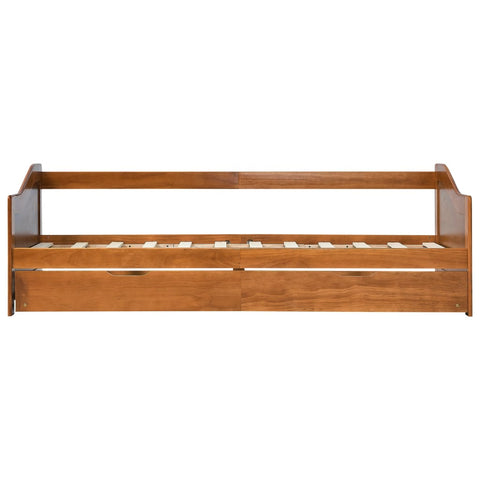 vidaXL Pull-out Sofa Bed Frame without Mattress Honey Brown 90x200 cm