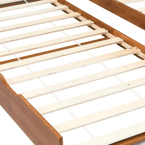 vidaXL Pull-out Sofa Bed Frame without Mattress Honey Brown 90x200 cm