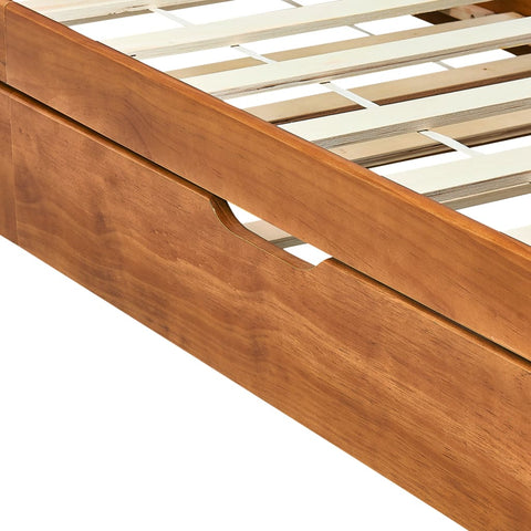 vidaXL Pull-out Sofa Bed Frame without Mattress Honey Brown 90x200 cm