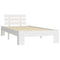 vidaXL Bed Frame without Mattress White Solid Pine Wood 100x200 cm