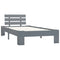 vidaXL Bed Frame without Mattress Grey Solid Pine Wood 90x200 cm