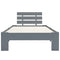 vidaXL Bed Frame without Mattress Grey Solid Pine Wood 90x200 cm