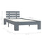 vidaXL Bed Frame without Mattress Grey Solid Pine Wood 90x200 cm