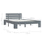 vidaXL Bed Frame without Mattress Grey Solid Pine Wood 120x200 cm