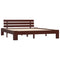 vidaXL Bed Frame without Mattress Dark Brown 140x200cm Solid Wood Pine