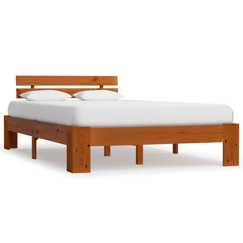 vidaXL Bed Frame without Mattress Honey Brown 120x200cm Solid Wood Pine