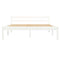 vidaXL Bed Frame without Mattress White Solid Pine Wood 120x200 cm
