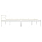 vidaXL Bed Frame without Mattress White Solid Pine Wood 120x200 cm