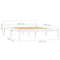 vidaXL Bed Frame without Mattress White Solid Pine Wood 120x200 cm