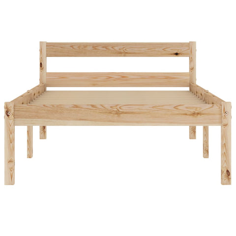 vidaXL Bed Frame without Mattress Solid Pine Wood 100x200 cm