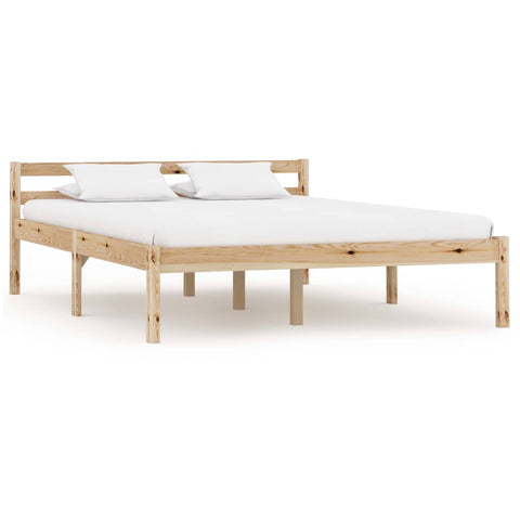 vidaXL Bed Frame without Mattress Solid Pine Wood 120x200 cm