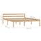 vidaXL Bed Frame without Mattress Solid Pine Wood 140x200 cm