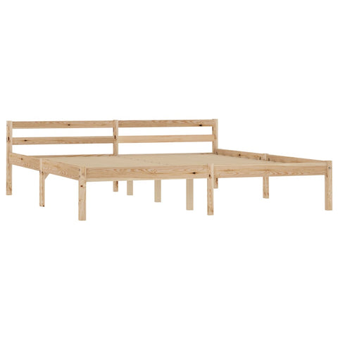 vidaXL Bed Frame without Mattress Solid Pine Wood 180x200 cm Super King