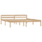 vidaXL Bed Frame without Mattress Solid Pine Wood 180x200 cm Super King