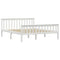 vidaXL Bed Frame without Mattress White Solid Pinewood 160x200 cm