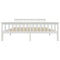 vidaXL Bed Frame without Mattress White Solid Pinewood 180x200 cm Super King