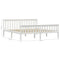 vidaXL Bed Frame without Mattress White Solid Pinewood 180x200 cm Super King