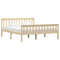 vidaXL Bed Frame without Mattress Natural Solid Pinewood 160x200 cm