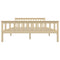 vidaXL Bed Frame without Mattress Natural Solid Pinewood 160x200 cm