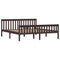 vidaXL Bed Frame without Mattress Dark Brown Solid Pinewood 180x200 cm Super King