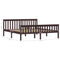 vidaXL Bed Frame without Mattress Dark Brown Solid Pinewood 180x200 cm Super King
