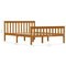 vidaXL Bed Frame without Mattress Honey Brown Solid Pinewood 140x200 cm