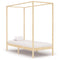 vidaXL Canopy Bed Frame without Mattress Solid Wood 90x200 cm