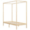 vidaXL Canopy Bed Frame without Mattress Solid Wood 90x200 cm