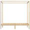 vidaXL Canopy Bed Frame without Mattress Solid Wood 90x200 cm