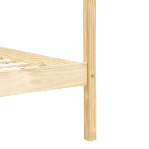 vidaXL Canopy Bed Frame without Mattress Solid Wood 90x200 cm
