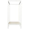 vidaXL Canopy Bed Frame without Mattress White Solid Wood 100x200 cm