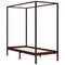 vidaXL Canopy Bed Frame without Mattress Dark Brown Solid Wood 90x200cm