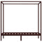 vidaXL Canopy Bed Frame without Mattress Dark Brown Solid Wood 90x200cm