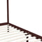 vidaXL Canopy Bed Frame without Mattress Dark Brown Solid Wood 90x200cm