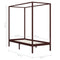 vidaXL Canopy Bed Frame without Mattress Dark Brown Solid Wood 90x200cm