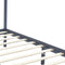 vidaXL Canopy Bed Frame without Mattress Grey Solid Wood 90x200 cm