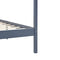vidaXL Canopy Bed Frame without Mattress Grey Solid Wood 90x200 cm