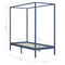 vidaXL Canopy Bed Frame without Mattress Grey Solid Wood 90x200 cm