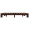 vidaXL Bed Frame without Mattress Dark Brown Solid Pine Wood 160x200 cm