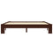 vidaXL Bed Frame without Mattress Dark Brown Solid Pine Wood 160x200 cm