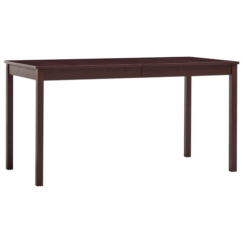 vidaXL Dining Table Dark Brown 140x70x73 cm Pinewood