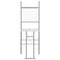 vidaXL 3 Piece Folding Dining Set with Storage Rack MDF and Steel White