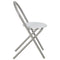 vidaXL 3 Piece Folding Dining Set with Storage Rack MDF and Steel White