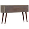 vidaXL Console Table Grey 120x35x75 cm Solid Rough Mango Wood