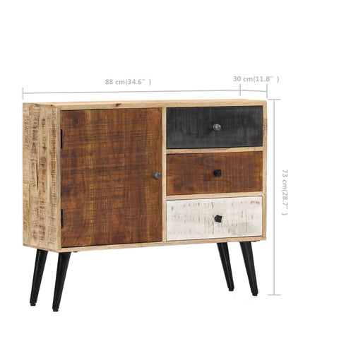 vidaXL Sideboard 88x30x73 cm Solid Mango Wood