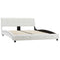 vidaXL Bed Frame without Mattress White Faux Leather 135x190 cm Double