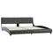 vidaXL Bed Frame without Mattress Grey Faux Leather 180x200 cm Super King