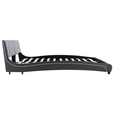 vidaXL Bed Frame without Mattress Grey Faux Leather 180x200 cm Super King