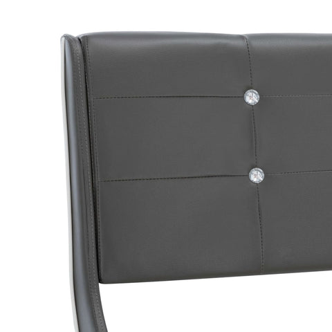 vidaXL Bed Frame without Mattress Grey Faux Leather 180x200 cm Super King